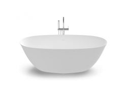 Baignoire îlot, 1600 x 750 x 575 mm, en résine minérale Solid Surface, de couleur mate - COVADONGA