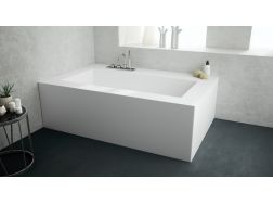 Wanna, 1950 x 1270 x 490 mm, z Å¼ywicy mineralnej Solid-Surface, na wymiar - ENOL 155