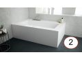 Baignoire, 2100 x 1270 x 490 mm, en rsine minrale Solid-Surface, sur mesure - ENOL 170