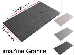 Receveur de douche, impression digitale, effet granite - imaZine granite