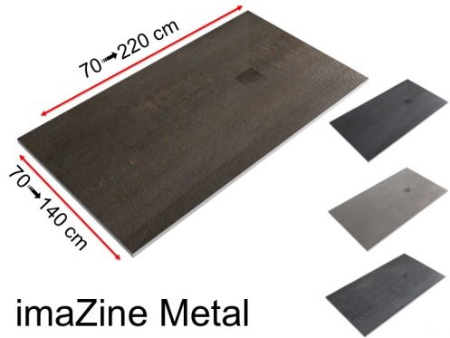 Brusebad, digital udskrivning, oxideret metaleffekt  - imaZine Metal