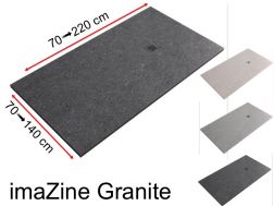 Receveur de douche, impression digitale, effet granite - imaZine granite 60