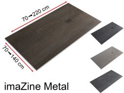 Receveur de douche, impression digitale, effet metal oxydé - imaZine Metal 60