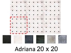 Adriana 20 x 20 cm - Carrelage sol et mur, finition vieilli mate