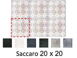 Saccaro 20 x 20 cm - Carrelage sol et mur, finition vieilli mate