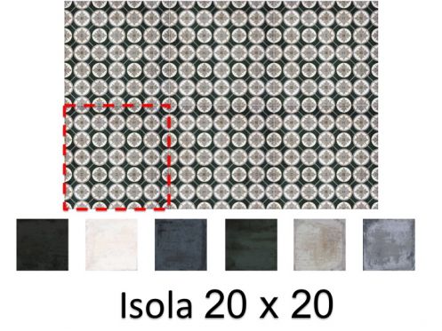 Isola  20 x 20 cm - Płytki podłogowe i ścienne postarzane matowe