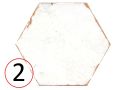 Bohemia Hanna - 21 x 25 cm - Carrelage sol et mur, finition vieilli mate hexagonal