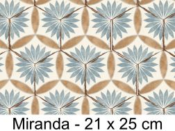Bohemia Miranda - 21 x 25 cm - Vloer- en wandtegels, zeshoekige matte verouderde afwerking