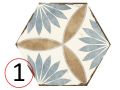 Bohemia Miranda - 21 x 25 cm - Płytki podłogowe i ścienne, heksagonalne matowe, postarzane