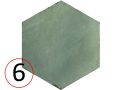 Capri Lazaretto - 14 x 16 cm - Carrelage sol et mur, finition vieilli mate hexagonal