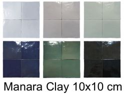 Manara Clay 10x10 cm - vÃ¦gfliser i zellige stil.