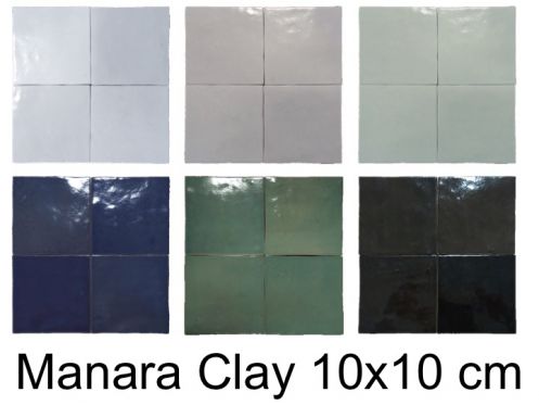 Manara Clay 10x10 cm - płytka ścienna w stylu zellige.