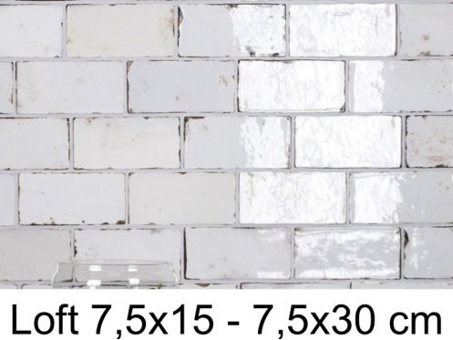 Loft 7,5x15 - 7,5x30 cm - Vægfliser, mursten look