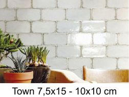 Town 7,5x15 - 10x10 cm - Carrelage mural, aspect brique