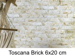 Toscana Brick 6x20 cm - Carrelage mural, aspect brique