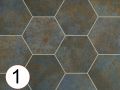 OXIDE 17,5x20, 14x24 cm - Carrelage sol, hexagonal, finition terre cuite, type Tomette