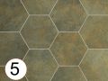 OXIDE 17,5x20, 14x24 cm - Carrelage sol, hexagonal, finition terre cuite, type Tomette