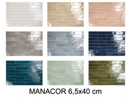 MANACOR 6,5x40 cm - Carrelage mural brillant