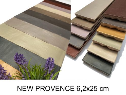 NEW PROVENCE 6.2x25 cm - carrelage mural, au style Zellige.