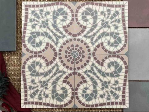 ACHILLES 15x15 cm - PÅ‚ytki podÅ‚ogowe, wyglÄ…d pÅ‚ytek cementowych