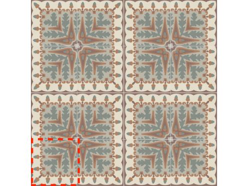 FELIX 15x15 cm - Carrelage de sol, aspect carreaux de ciment