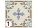 IDA 15x15 cm - Carrelage de sol, aspect carreaux de ciment