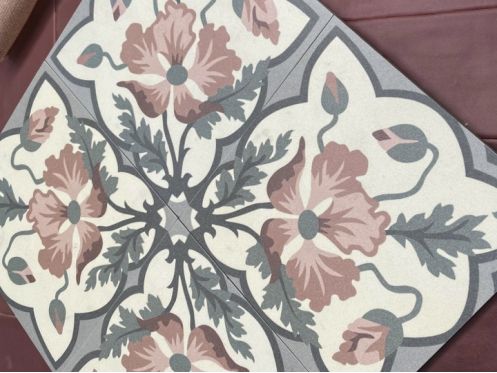 JEANNE 15x15 cm - PÅ‚ytki podÅ‚ogowe, wyglÄ…d pÅ‚ytek cementowych