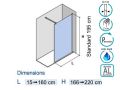 Paroi de douche,  verre fixe de 8 mm - ONE-8MM