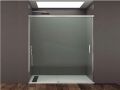 Porte de douche coulissante, 135 x 195 cm, un verre fixe avec porte coulissant - SPEED 210