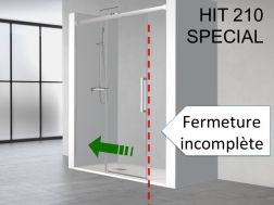 Porte de douche coulissante, avec une partie libre - HIT 210 FREE