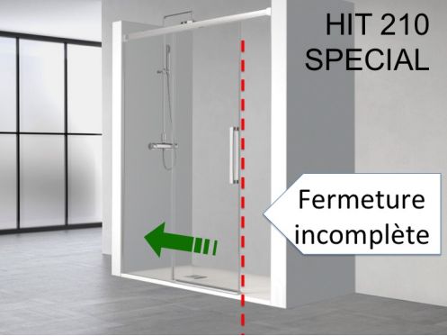Porte de douche coulissante, avec une partie libre - HIT 210 FREE