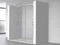 Porte de douche, double coulissants sur un fixe - NE 210
