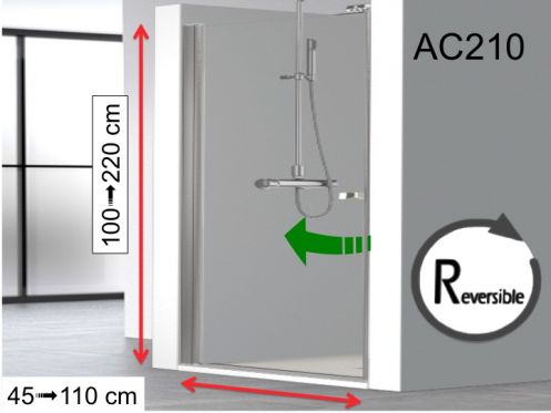 Porte de douche, battante - AC210