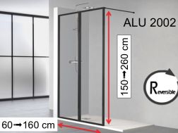 StaÅ‚a Å›ciana, czarny profil aluminiowy - ATELIER ALU 2002