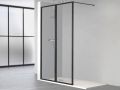 Vaste wand, zwart aluminium profiel - ATELIER ALU 2002