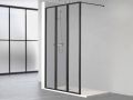 Fixed wall, black aluminum profile - ATELIER ALU 2003