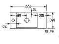 Lave-mains rectangulaire, 18x40 cm, robinetterie  gauche - RECTO 40 B