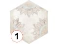 Habitania Floraa - 21 x 25 cm - Vloer- en wandtegels, zeshoekige matte verouderde afwerking