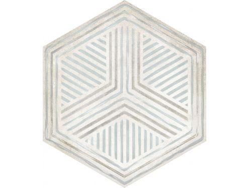Habitania Luci - 21 x 25 cm - Carrelage sol et mur, finition vieilli mate hexagonal