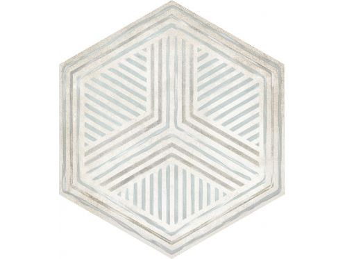Habitania Luci - 21 x 25 cm - Płytki podłogowe i ścienne, heksagonalne matowe, postarzane
