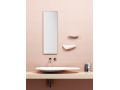 Design håndvask, bordplade, 84x38 cm, i Aluite mat mineralmarmor - FIRST