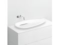 Lavabo Design,  poser, 84x38 cm, en Marbre Minral Mat Aluite - FIRST