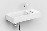 Lavabo, 75 x 32 cm, robinetterie à droite - WASH ME 75