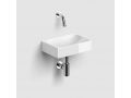 Lave mains, 28x19 cm, coulement libre, robinetterie mural - VALE 28