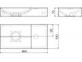 Lave mains, 38x19 cm, robinetterie  droite - VALE 38