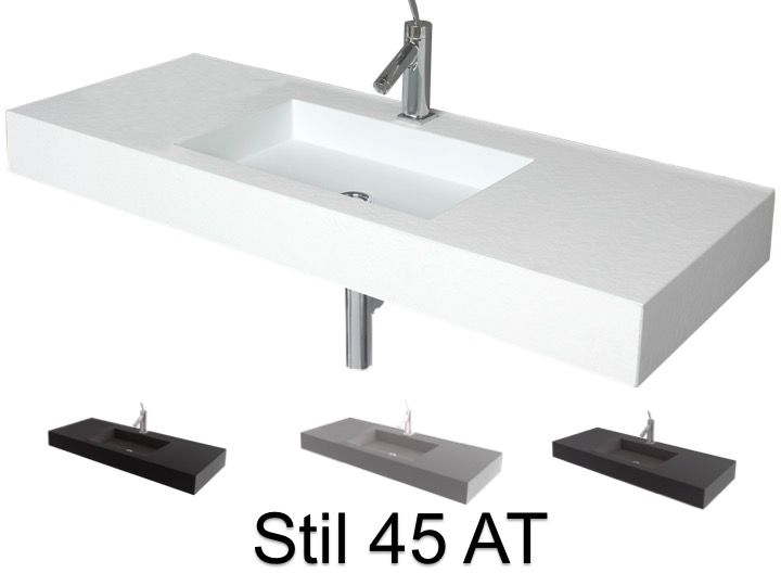tack sla Bevestiging Wastafel, 50 x 100 cm, hangend of verzonken, in minerale hars - STIL 45 OPENBATH tack sla Bevestiging Wastafel, 50 x 100 cm, hangend of verzonken, in minerale hars - STIL 45 OPENBATH