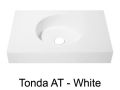Rund håndvasktop 120 x 50 cm, hængende eller stående - TONDA Ø 38