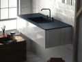 Plan vasque, 50 x 170 cm, suspendue ou  encastrer, en rsine minrale - STIL 60