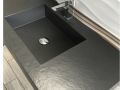Plan vasque, 50 x 170 cm, suspendue ou  encastrer, en rsine minrale - STIL 60