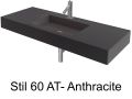 Wastafel, 50 x 170 cm, hangend of verzonken, in minerale hars - STIL 60